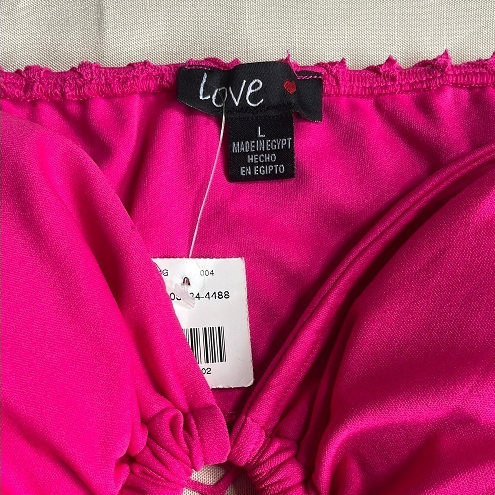 Vibrant Pink Mesh Open Front Swim Cover-Up Dress - Picture 6 of 9